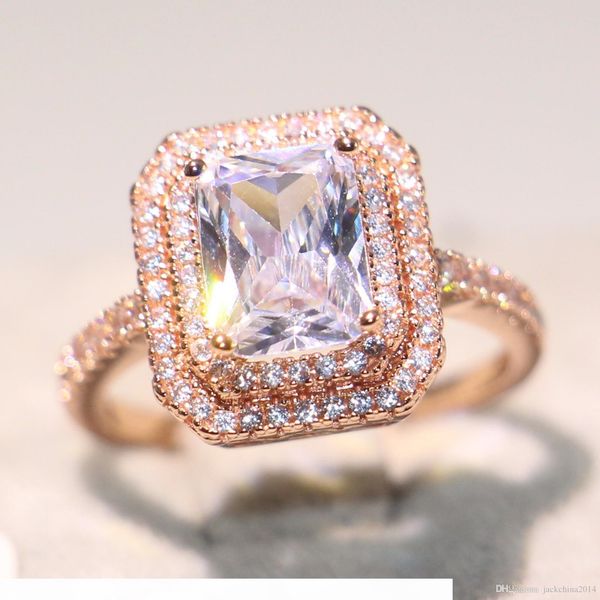 f 2018 new arrival sparkling luxury jewelry 925 sterling silver &rose gold fill princess cut z cz diamond gemstones wedding band ri, Slivery;golden
f 2018 new arrival sparkling luxury jewelry 925 sterling silver &rose gold fill princess cut z cz diamond gemstones wedding band ri, Slivery;golden