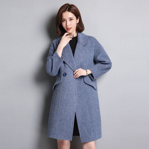 women's wool & blends 2021 coat female jacket spring korean alpaka long women double-faced coats abrigos mujer elegante qbl-8718 kj4158, Black
women's wool & blends 2021 coat female jacket spring korean alpaka long women double-faced coats abrigos mujer elegante qbl-8718 kj4158, Black