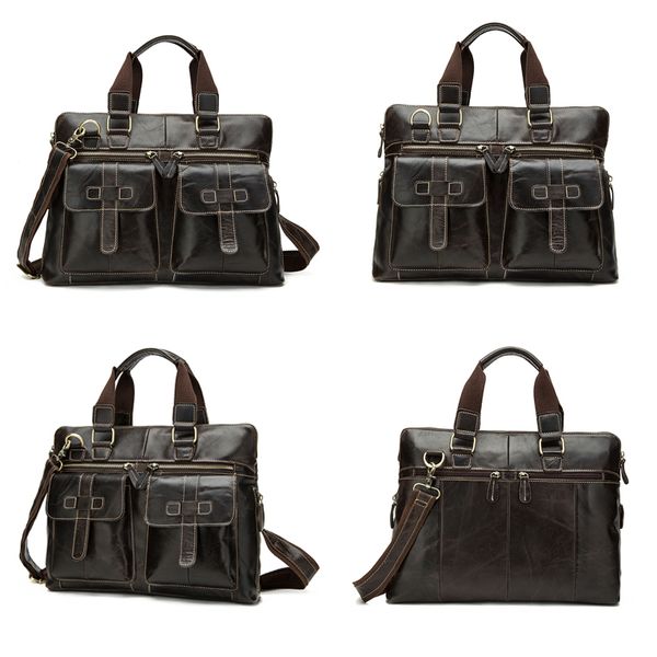 first leather business men's bag 14 inch briefcase casual men's handbag leather shoulder messenger bag 260
first leather business men's bag 14 inch briefcase casual men's handbag leather shoulder messenger bag 260