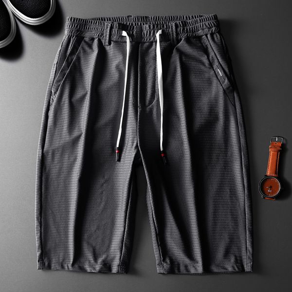 men's shorts summer breathable ice silk casual 2021 elastic waist quick dry short pants male brand clothes, White;black
men's shorts summer breathable ice silk casual 2021 elastic waist quick dry short pants male brand clothes, White;black