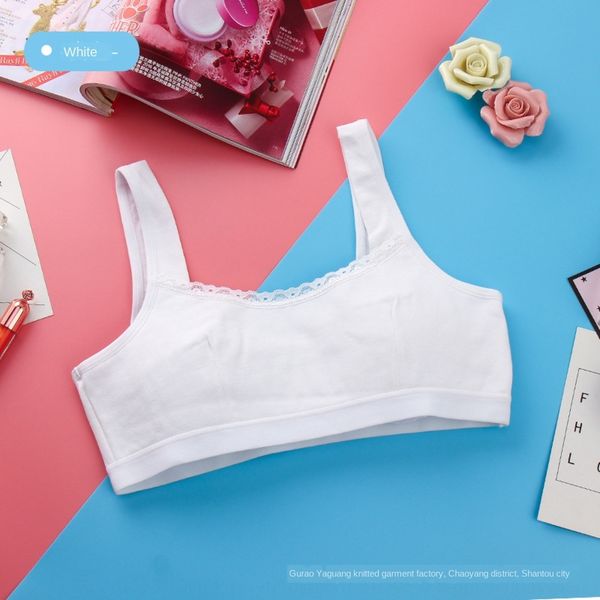 ma69j xia liya girl student underwear development period anti-exposure girls pure cotton lace vest without steel ring underwear bra lace bra, White
ma69j xia liya girl student underwear development period anti-exposure girls pure cotton lace vest without steel ring underwear bra lace bra, White