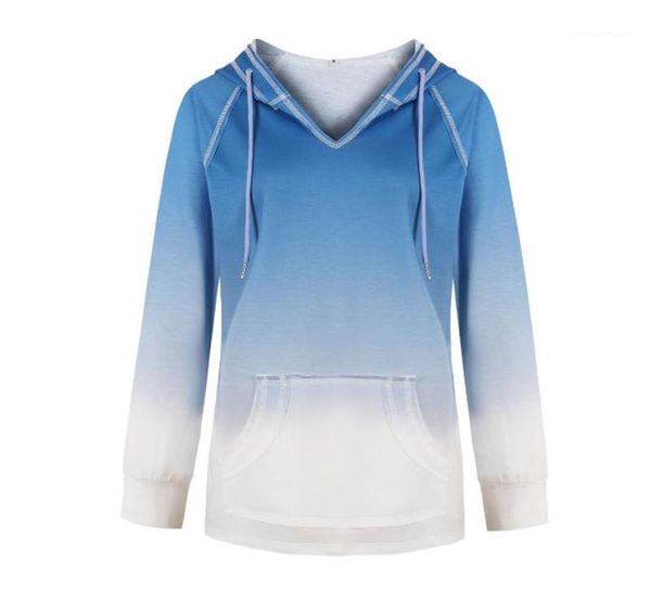 женское дизайнерский длинный рукав casual с packet сыпучей femal одежды мода щитового hoodie женской футболкой градиентом, White
женское дизайнерский длинный рукав casual с packet сыпучей femal одежды мода щитового hoodie женской футболкой градиентом, White