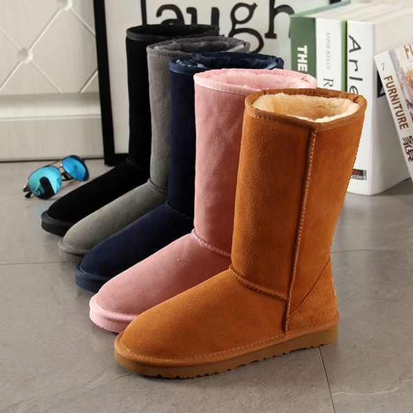 cowhide genuine suede leather female winter furry australian boots with faux fur plush snow boots for women tall australia shoes, Black
cowhide genuine suede leather female winter furry australian boots with faux fur plush snow boots for women tall australia shoes, Black