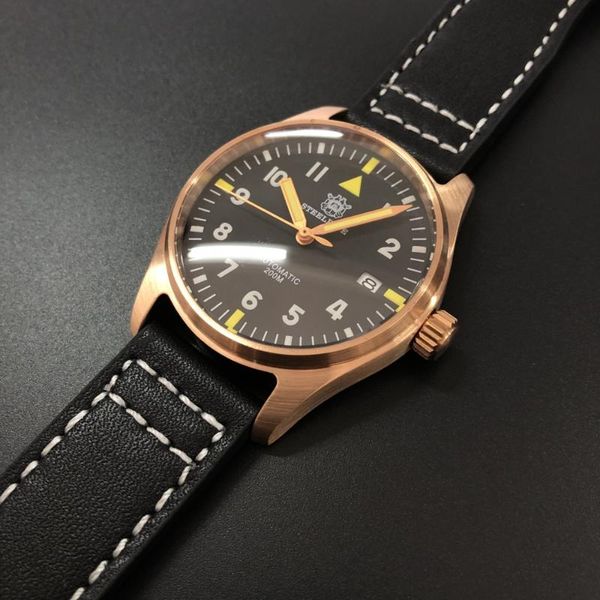 steeldive re-engraved 1948 mark 10 pilot watch men automatic machanical watch japan nh35 200m waterproof automatic watches, Slivery;brown
steeldive re-engraved 1948 mark 10 pilot watch men automatic machanical watch japan nh35 200m waterproof automatic watches, Slivery;brown