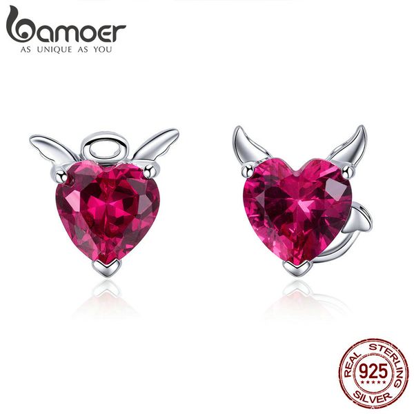 bamoer fashion 925 sterling silver angel and devil pink cz heart stud earrings for women sterling silver jewelry 2020 sce414, Golden;silver
bamoer fashion 925 sterling silver angel and devil pink cz heart stud earrings for women sterling silver jewelry 2020 sce414, Golden;silver