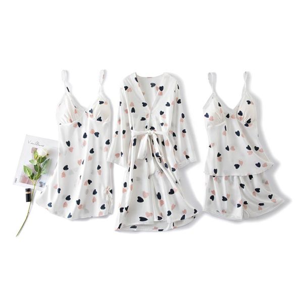 women's sleepwear female summer 2021 polka dot 4 piece set ice silk homewear suspenders shorts nightdress trousers thin section casual, Black;red
women's sleepwear female summer 2021 polka dot 4 piece set ice silk homewear suspenders shorts nightdress trousers thin section casual, Black;red