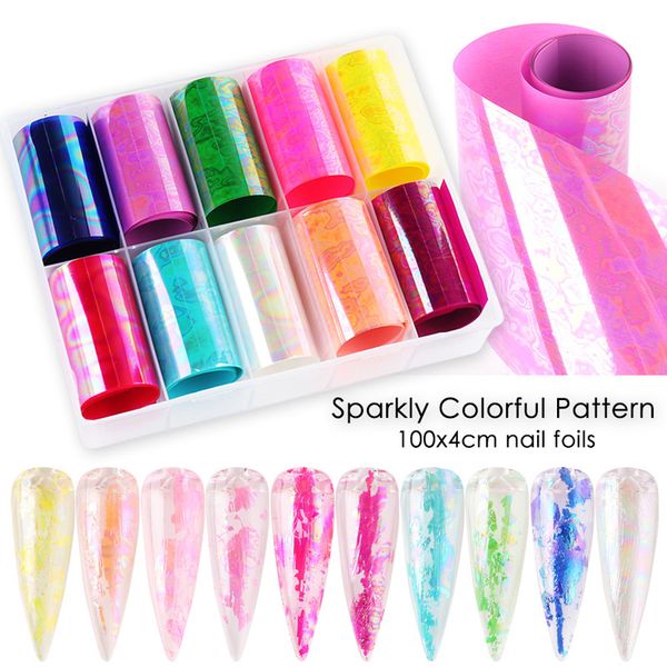 10pc holographic nail foils starry sky colorful paper nail art transfer sticker decals marble acrylic gel adhesive wraps, Black
10pc holographic nail foils starry sky colorful paper nail art transfer sticker decals marble acrylic gel adhesive wraps, Black