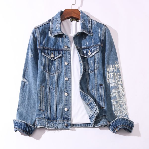 2020 men's korean fashion personality great white shark korean lacquer printing complex washing slim fit denim jacket, Black;brown
2020 men's korean fashion personality great white shark korean lacquer printing complex washing slim fit denim jacket, Black;brown