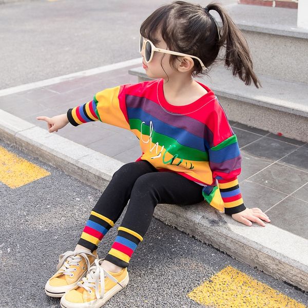 girls' fashionable fashionable long sleeve suit autumn new striped leggings children's leggings children's suit baby girl
girls' fashionable fashionable long sleeve suit autumn new striped leggings children's leggings children's suit baby girl