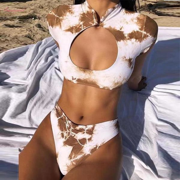 misswim high neck swimsuit female hollow out bikini 2020 print vintage crop swimwear women summer bathers bathing, White;black
misswim high neck swimsuit female hollow out bikini 2020 print vintage crop swimwear women summer bathers bathing, White;black