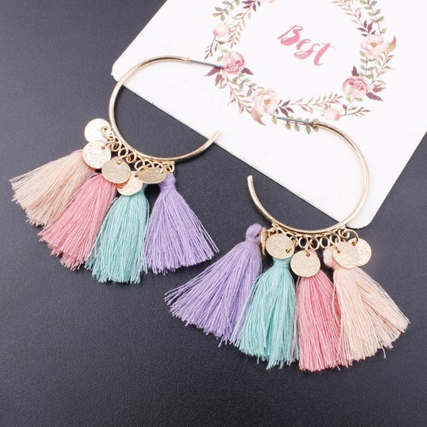 bohemia statement tassel earrings gold color round drop earrings for women wedding long fringed earrings jewelry gift e0343, Silver
bohemia statement tassel earrings gold color round drop earrings for women wedding long fringed earrings jewelry gift e0343, Silver