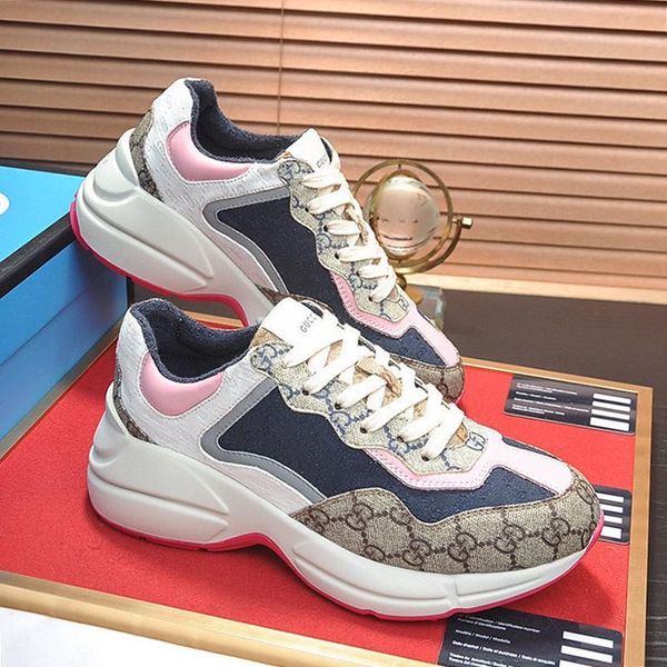 mens shoes luxury vintage designer outdoor breathable fashion platform stylish mens rhyton sneaker 2020 casual shoes men zapatos de hombre, Black
mens shoes luxury vintage designer outdoor breathable fashion platform stylish mens rhyton sneaker 2020 casual shoes men zapatos de hombre, Black