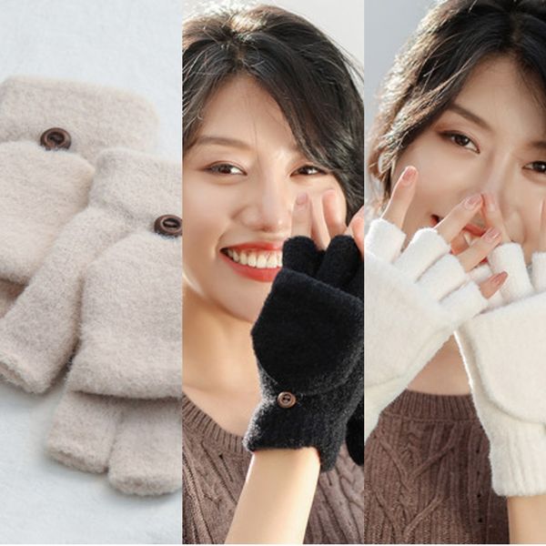 women's winter warm thickened cute korean warm and gloves style versatile student flip half finger knitted wool gloves
women's winter warm thickened cute korean warm and gloves style versatile student flip half finger knitted wool gloves