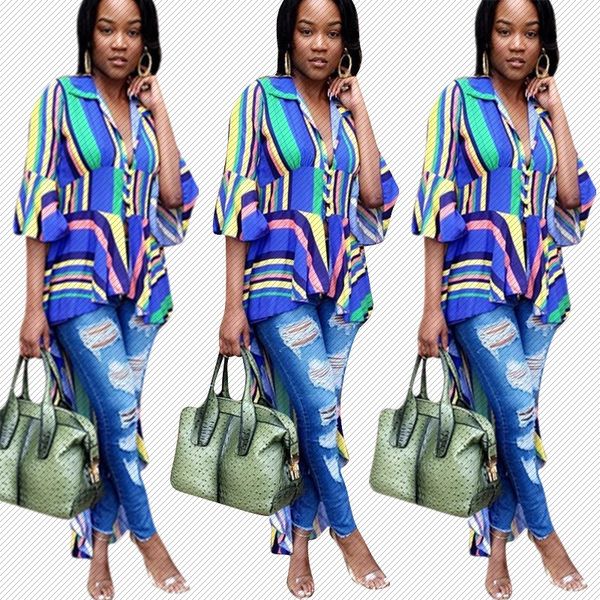 h8843 european and american popular womens amazon selling rainbow striped half-sleeve irregular swing skirt, White;black
h8843 european and american popular womens amazon selling rainbow striped half-sleeve irregular swing skirt, White;black