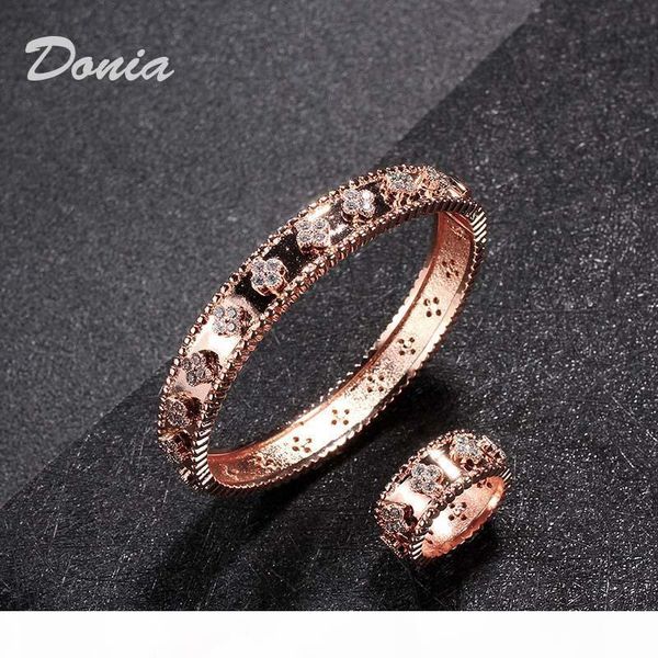 donia jewelry party european and american fashion large classic flower micro inlaid zirconia bracelet ring set women's bracelet ring se, Black
donia jewelry party european and american fashion large classic flower micro inlaid zirconia bracelet ring set women's bracelet ring se, Black