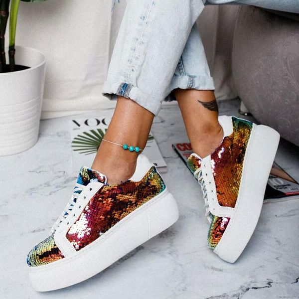 fashion women sneakers lace up vulcanized shoes bling sparkly platform shoes for women breathable ladies casual zapatos de mujer
fashion women sneakers lace up vulcanized shoes bling sparkly platform shoes for women breathable ladies casual zapatos de mujer