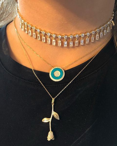 gold filled romantic fashion women jewelry valentines lover gift cz rose flower pendant necklace, Silver 
gold filled romantic fashion women jewelry valentines lover gift cz rose flower pendant necklace, Silver