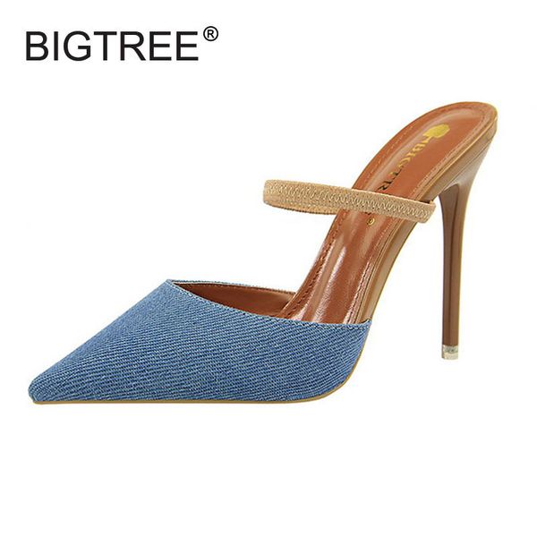 slippers pointed toe thin high heels women fashion denim canvas slides for female two ways summer sandals shoes, Black
slippers pointed toe thin high heels women fashion denim canvas slides for female two ways summer sandals shoes, Black
