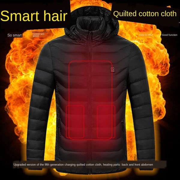 e12fy winter couple matching quilted cotton-paddednew upgraded back and abdomen intelligent heating cotton-padded jacket hooded electric hea, Black
e12fy winter couple matching quilted cotton-paddednew upgraded back and abdomen intelligent heating cotton-padded jacket hooded electric hea, Black