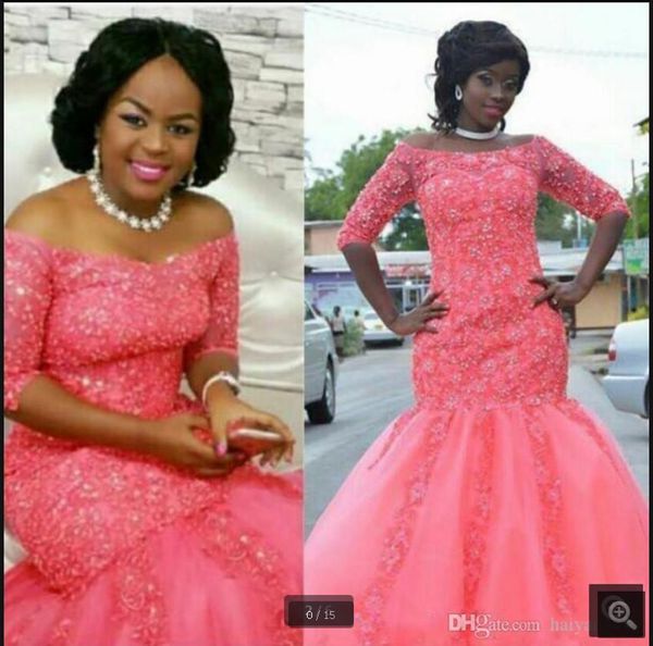 2020 new arrival south african coral mermaid prom dresses off shoulder lace appliques crystal beaded long party dress plus size evening gown, Black
2020 new arrival south african coral mermaid prom dresses off shoulder lace appliques crystal beaded long party dress plus size evening gown, Black