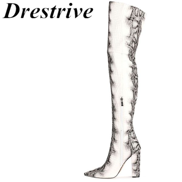 drestrive women's over knee high boots snake print thick heels pointed toe zipper 2020 fashion winter high heel shoes white, Black
drestrive women's over knee high boots snake print thick heels pointed toe zipper 2020 fashion winter high heel shoes white, Black