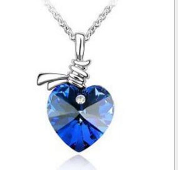 crystal heart shape charms pendant necklace fashion classics austria statement jewelry 6 colors supplies for lady christmas gift, Silver
crystal heart shape charms pendant necklace fashion classics austria statement jewelry 6 colors supplies for lady christmas gift, Silver