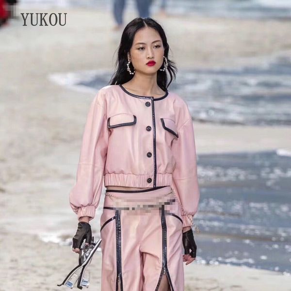yukou woman coats 2020 leather windbreaker female real sheepskin leatherjackets sellers pink, Black
yukou woman coats 2020 leather windbreaker female real sheepskin leatherjackets sellers pink, Black