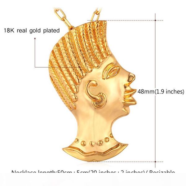 fancy mohawk jewelry women's african beauty necklaces platinum 18k real gold plated punk style pendant necklace, Silver
fancy mohawk jewelry women's african beauty necklaces platinum 18k real gold plated punk style pendant necklace, Silver