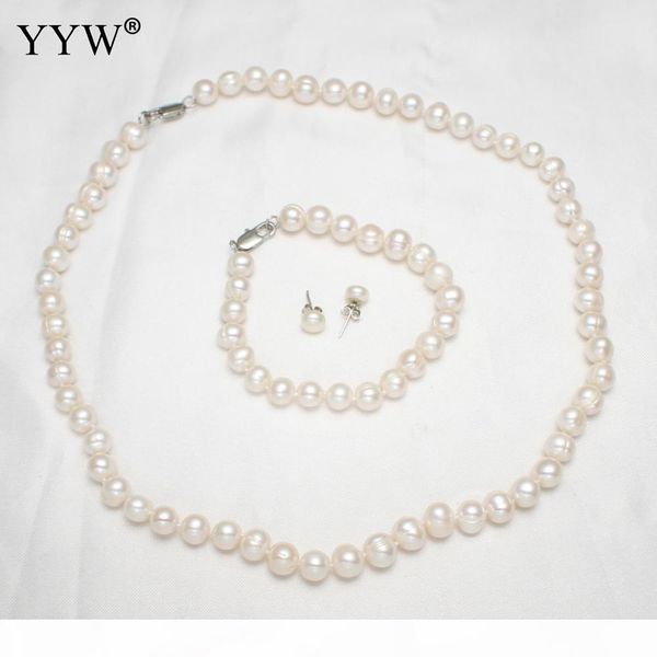 wedding bridal jewelry necklace 7-8mm white natural cultured freshwater pearl jewelry necklace sets bracelet & earring for woman, Black
wedding bridal jewelry necklace 7-8mm white natural cultured freshwater pearl jewelry necklace sets bracelet & earring for woman, Black