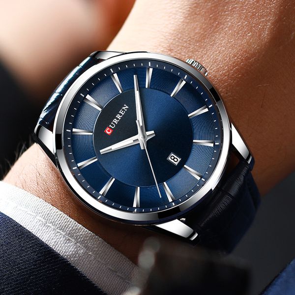curren men watches 2020 fashion men wrist watches business blue male leather watch relogio masculino, Slivery;brown
curren men watches 2020 fashion men wrist watches business blue male leather watch relogio masculino, Slivery;brown