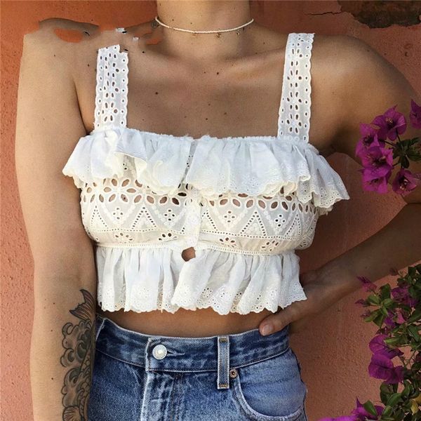2020 ruffles cotton women camisole white women hollow out cropped fashion spaghetti strap camis
2020 ruffles cotton women camisole white women hollow out cropped fashion spaghetti strap camis