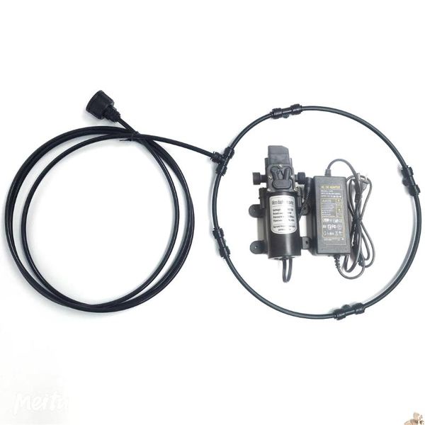 low pressure pe misting fan ring system for any fan with dc 12v 5l/min fine mist pump for outdoor cooling
low pressure pe misting fan ring system for any fan with dc 12v 5l/min fine mist pump for outdoor cooling