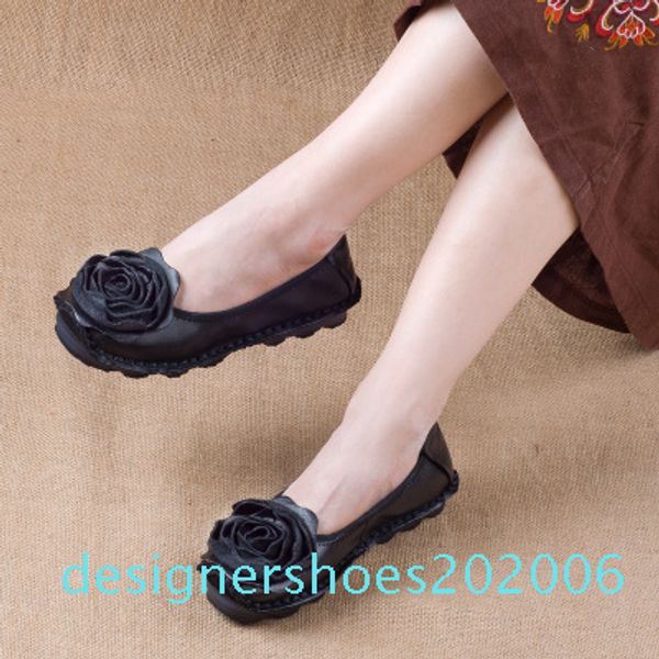flat shoes 2020 fashion flower design round toe solid color vintage genuine leather women flats handmade women's shoes d06, Black
flat shoes 2020 fashion flower design round toe solid color vintage genuine leather women flats handmade women's shoes d06, Black
