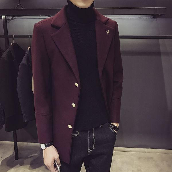 men's jackets winter trench coat autumn casual woolen jacket self-cultivation spring, Black;brown
men's jackets winter trench coat autumn casual woolen jacket self-cultivation spring, Black;brown