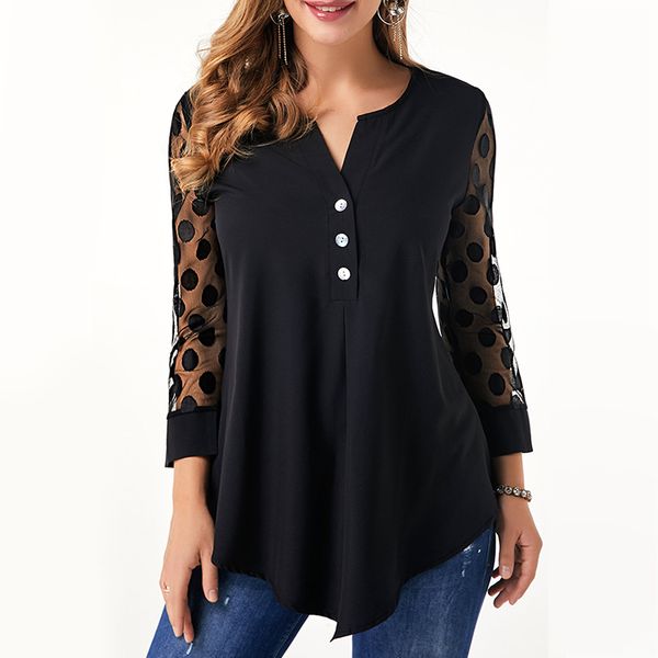 women's blouses & shirts women split neck lace panel blouse asymmetric hem button detail half sleeve tunic 2021 spring summer patchwork, White
women's blouses & shirts women split neck lace panel blouse asymmetric hem button detail half sleeve tunic 2021 spring summer patchwork, White