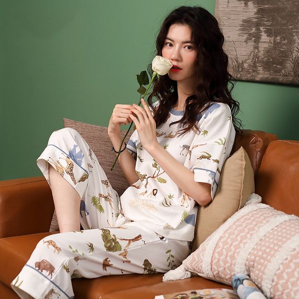 o3c6z women's pajamas summer cute korean style clothes clothes home furnishing clothing student sweet girl cotton thin pure capri pants, Blue;red
o3c6z women's pajamas summer cute korean style clothes clothes home furnishing clothing student sweet girl cotton thin pure capri pants, Blue;red