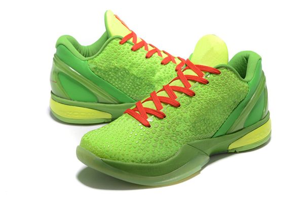 Black Mamba Vi 6 Grinch Men Sports Shoes Mamba 6 Pink Green Black Basketball Shoes With Box Delivery Size Us7-us12