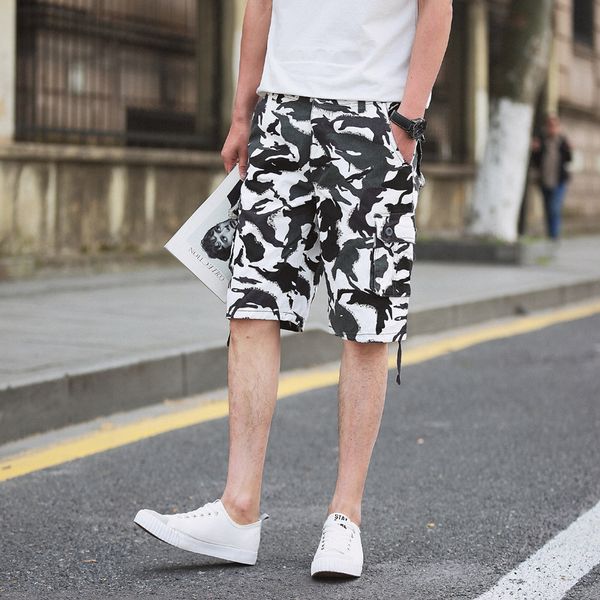 men's summer shorts plus size camouflage cargo shorts for men knee length casual cotton short pants pantalon 40 42 44, White;black
men's summer shorts plus size camouflage cargo shorts for men knee length casual cotton short pants pantalon 40 42 44, White;black