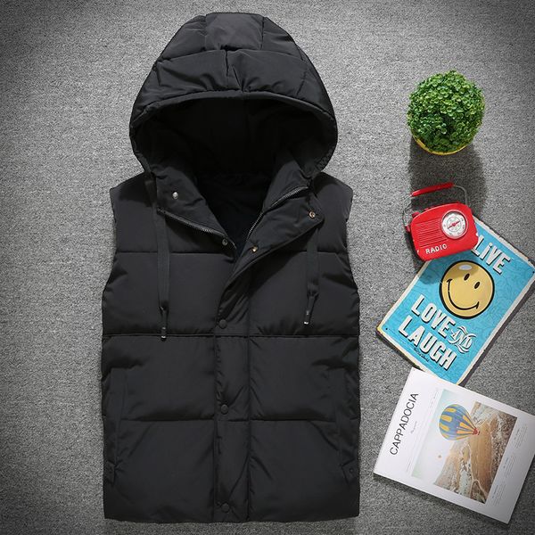 men's vests 2021 plus size 6xl mens winter jackets casual thick men sleeveless hoodie coats male cotton padded warm pocket waistcoat, Black;white
men's vests 2021 plus size 6xl mens winter jackets casual thick men sleeveless hoodie coats male cotton padded warm pocket waistcoat, Black;white