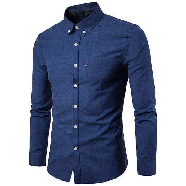 men casual long sleeved solid oxford shirt slim fit male social business dress shirt brand men clothing soft comfortable c15, White;black
men casual long sleeved solid oxford shirt slim fit male social business dress shirt brand men clothing soft comfortable c15, White;black
