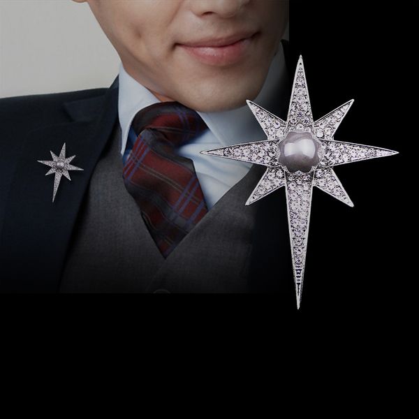 fashion new silver color crystal star brooch korean women's cardigan shawl men's suit coat pin badge shirt collar accessories, Gray
fashion new silver color crystal star brooch korean women's cardigan shawl men's suit coat pin badge shirt collar accessories, Gray