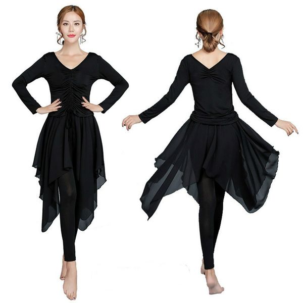 stage wear latin dance dress suit skirt shirt female practice pants summer belly clothing slim long sleeves, Black;red
stage wear latin dance dress suit skirt shirt female practice pants summer belly clothing slim long sleeves, Black;red