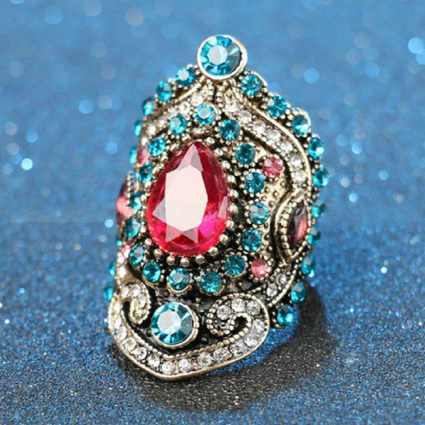 luxury gold plated pink crystal sapphire retro ladies ring exquisite wedding party ring jewelry, Silver
luxury gold plated pink crystal sapphire retro ladies ring exquisite wedding party ring jewelry, Silver