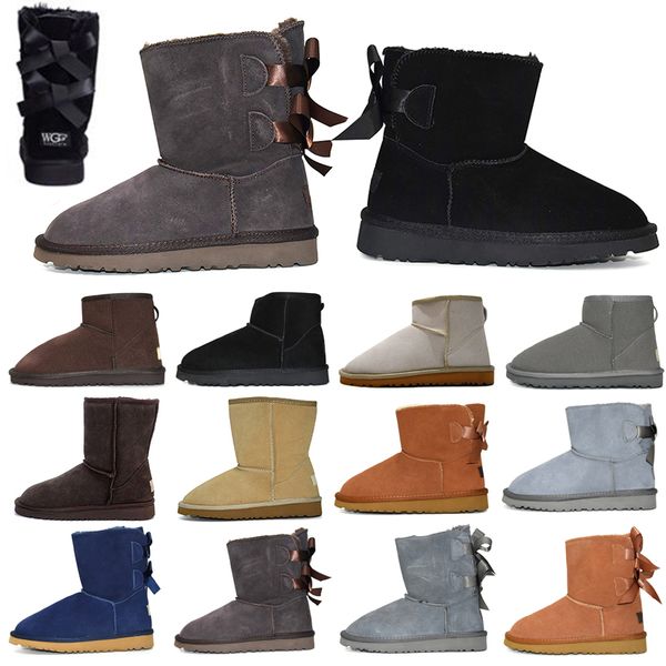 new women winter snow leather boots girl australia classic two bow kneel half boots ankle chestnut black pink womens girl shoes 5-10
new women winter snow leather boots girl australia classic two bow kneel half boots ankle chestnut black pink womens girl shoes 5-10