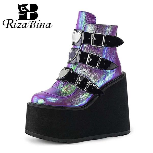 rizabina size 35-43 women ankle boots high platform wedges winter shoes woman warm buckle zipper short boot party lady footwear, Black
rizabina size 35-43 women ankle boots high platform wedges winter shoes woman warm buckle zipper short boot party lady footwear, Black