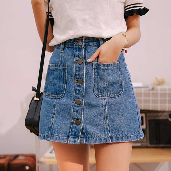 skirts women 2021 summer arrivals single button pockets blue jean skirt style saia jeansdenim high waist a-line mini, Black
skirts women 2021 summer arrivals single button pockets blue jean skirt style saia jeansdenim high waist a-line mini, Black