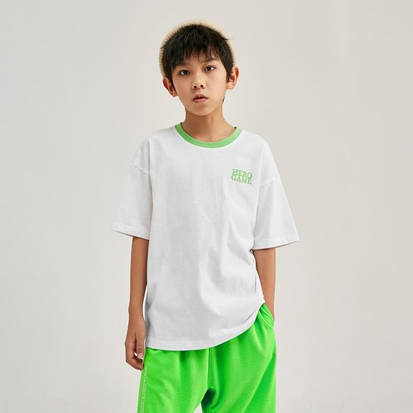 rh5tc lesu clothing street dance hip-hop boy's pure cotton short-sleeved western style loose medium and large children's round chi, Blue
rh5tc lesu clothing street dance hip-hop boy's pure cotton short-sleeved western style loose medium and large children's round chi, Blue