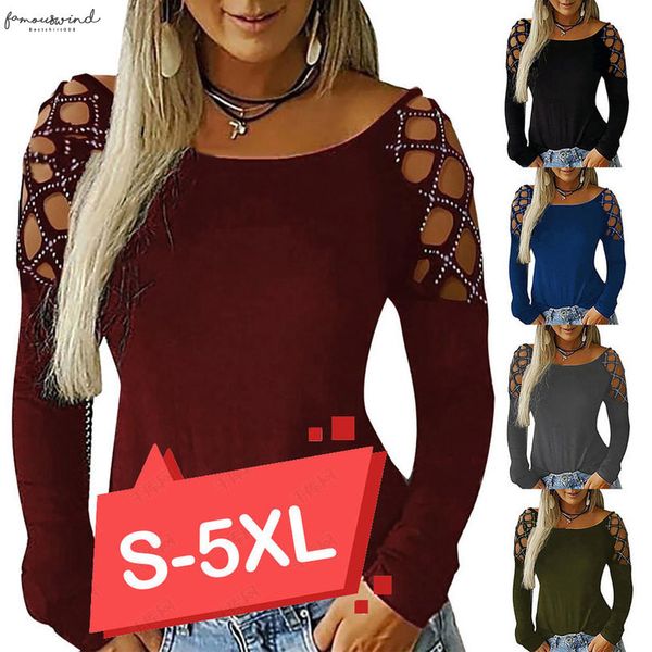 5 colors long sleeve blouse and shirt women autumn 2020 new lady long sleeve tee shirt plus size hollow out female, White
5 colors long sleeve blouse and shirt women autumn 2020 new lady long sleeve tee shirt plus size hollow out female, White