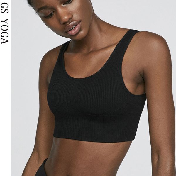women black sports bra inner pad elastic gym vest push up yoga bra fitness running shirt workout tank, White;black
women black sports bra inner pad elastic gym vest push up yoga bra fitness running shirt workout tank, White;black