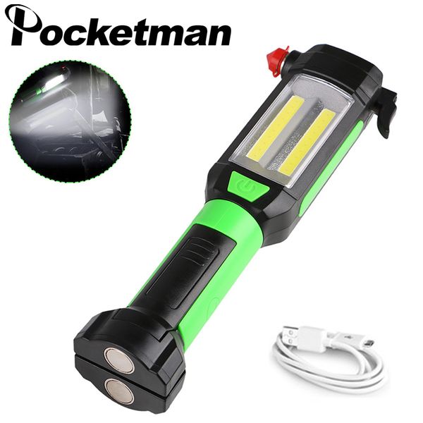 High Power Headlight Magnetic Car Work Lamp Cob Led Torch Usb Charging Portable Lamp For Camping Emergency Light